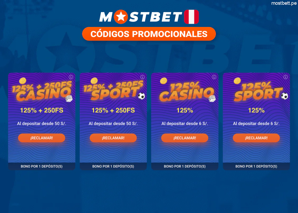 Códigos Promocionales Mostbet Perú